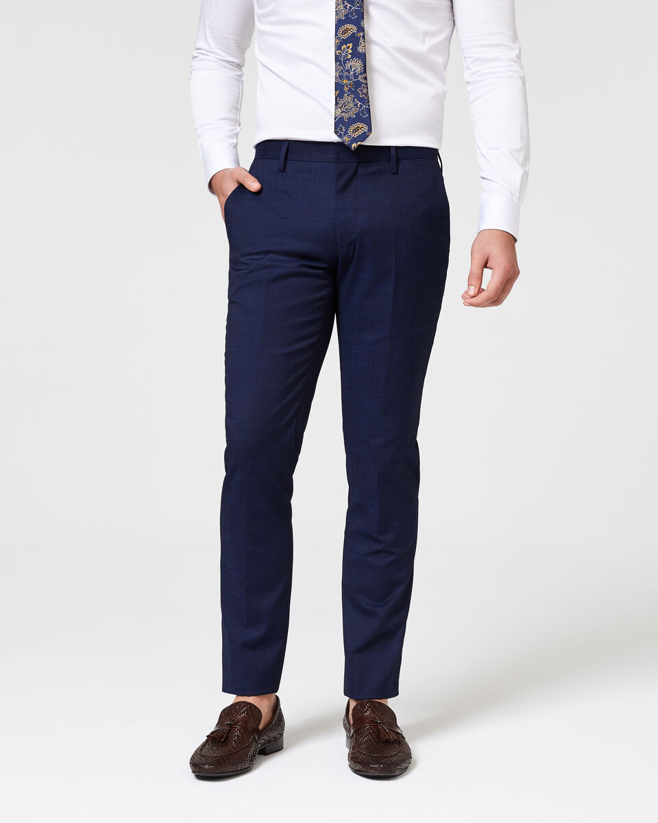 Slim Stretch Marle Tailored Pant, Blue, hi-res